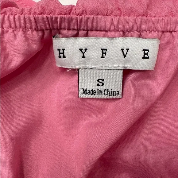 Pink Layered Ruffle romper. HYFVE small. Like new - Picture 3 of 3